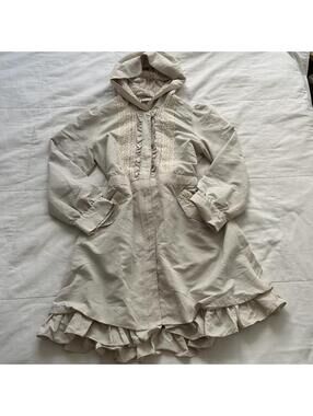 Axes Femme Cream Lace Hooded Ruffle Jacket Himekaji Japan Size M